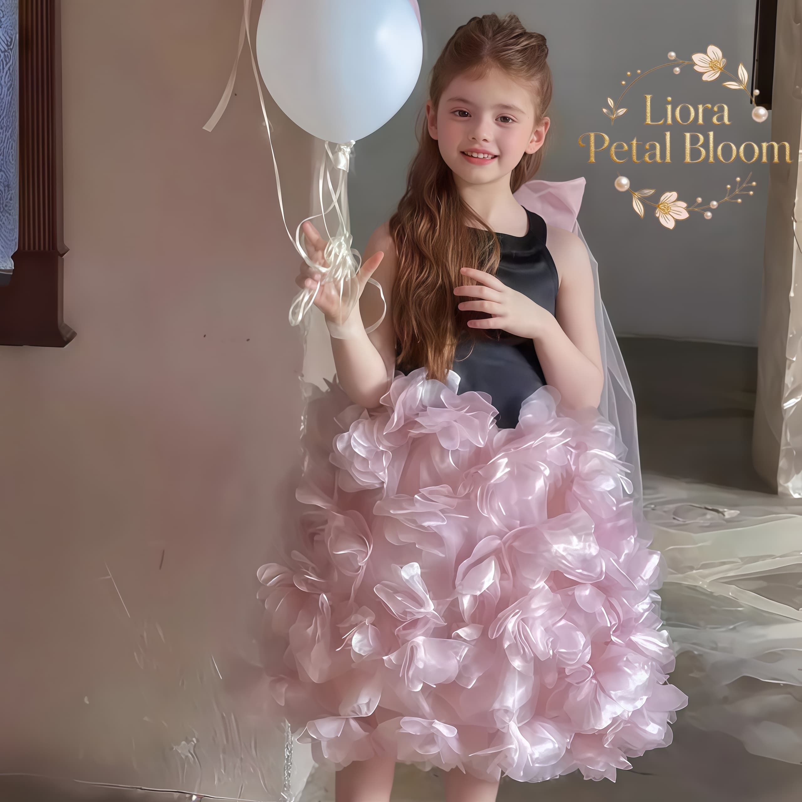 Women'S Formal Wear For Girls - Girls' Black Floral Tulle Dress Girls'