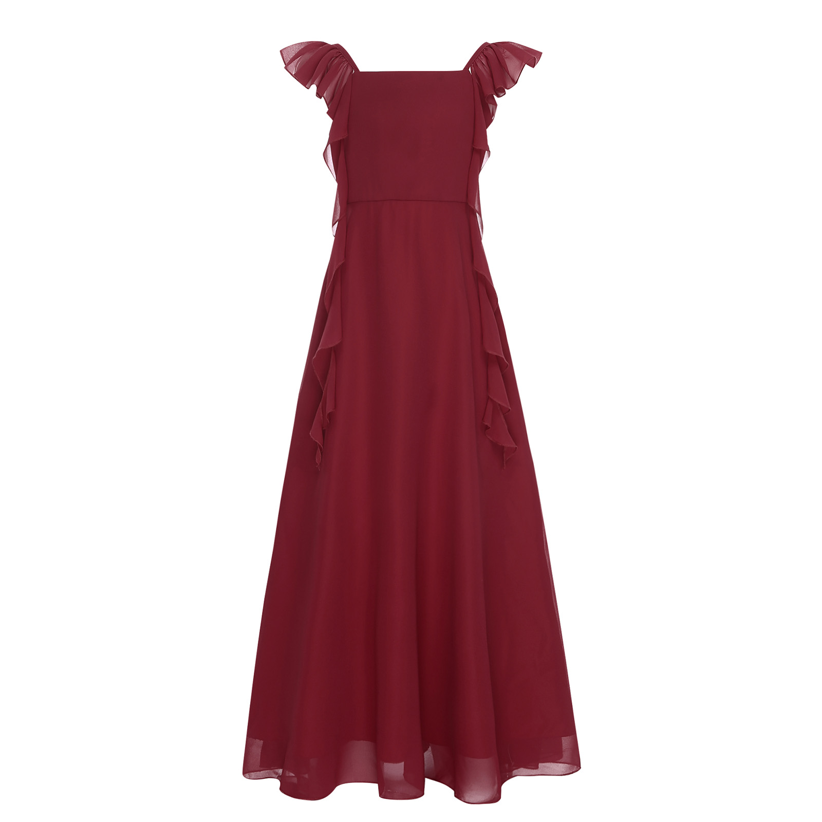 Girls Ruffle Sleeve Chiffon A  - Women'S Formal Wear For Girls review and price