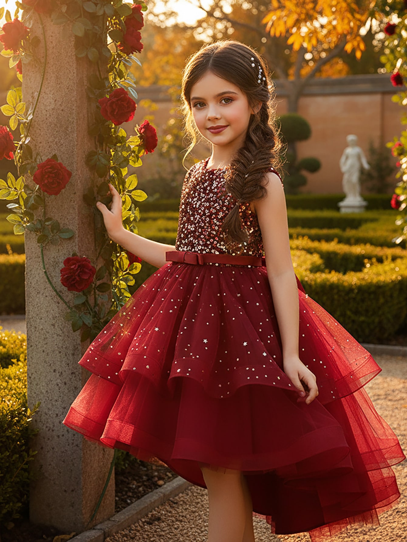 Baby Girl Princess Floral Sequ - Women'S Formal Wear For Girls review and price