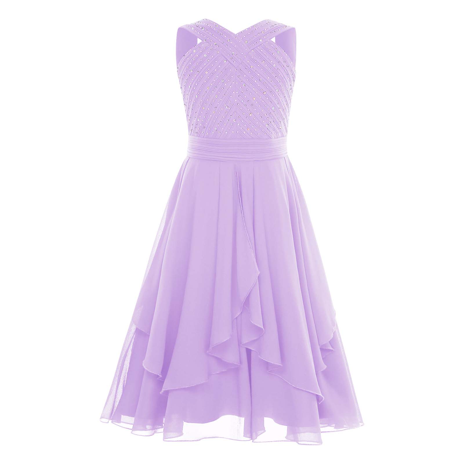 Shiny Rhinestone Chiffon Party - Women'S Formal Wear For Girls review and price