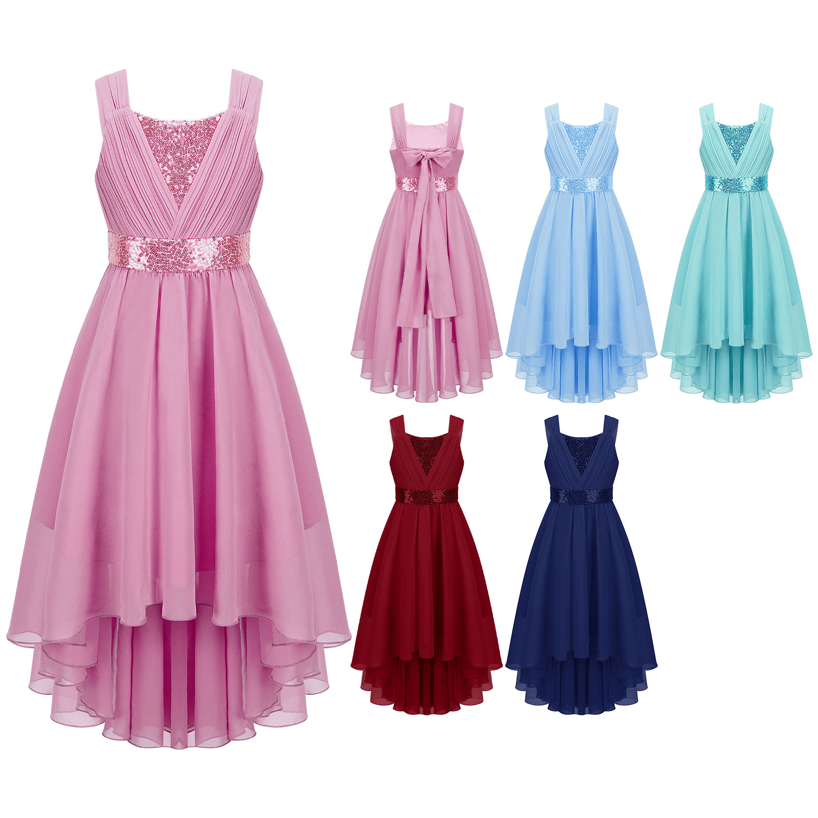 Kids Girls Sequins Ruched Part - Women'S Formal Wear For Girls review and price