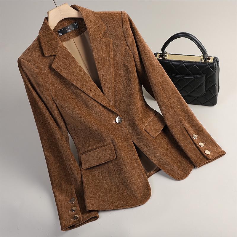 Yellow Gold Velvet Blazer Wome - Formal Winter Wear Women Jacket review and price