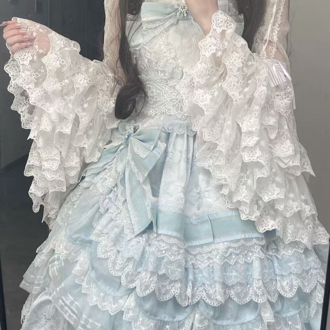 Sweet Lolita Blouse Lace Trim  - Women Formal Blouses For Evening Wear review and price