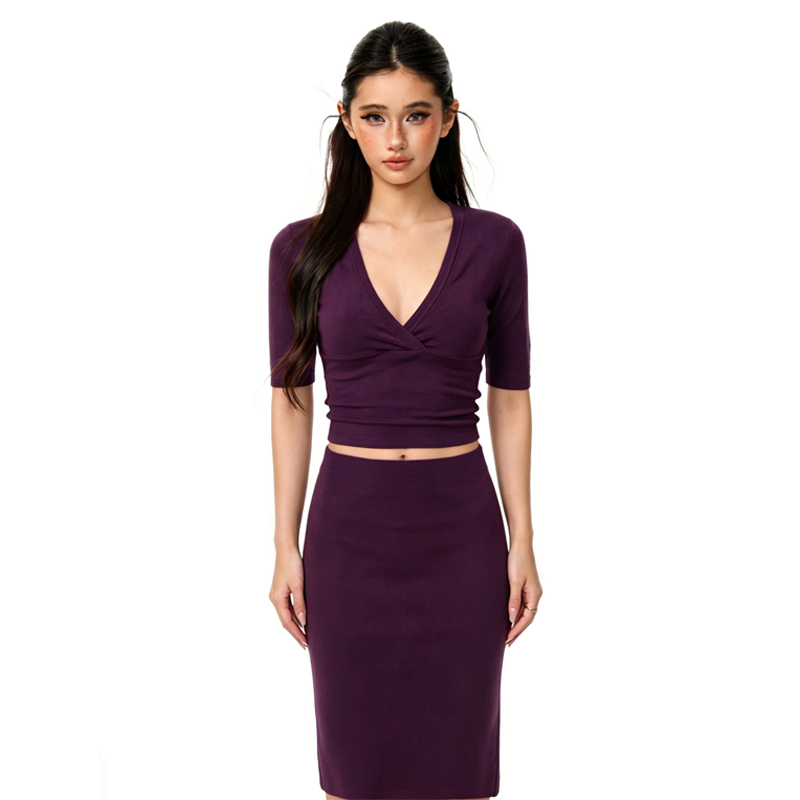 Women French V-Neck Half Sleev - Pencil Skirt Midi review and price