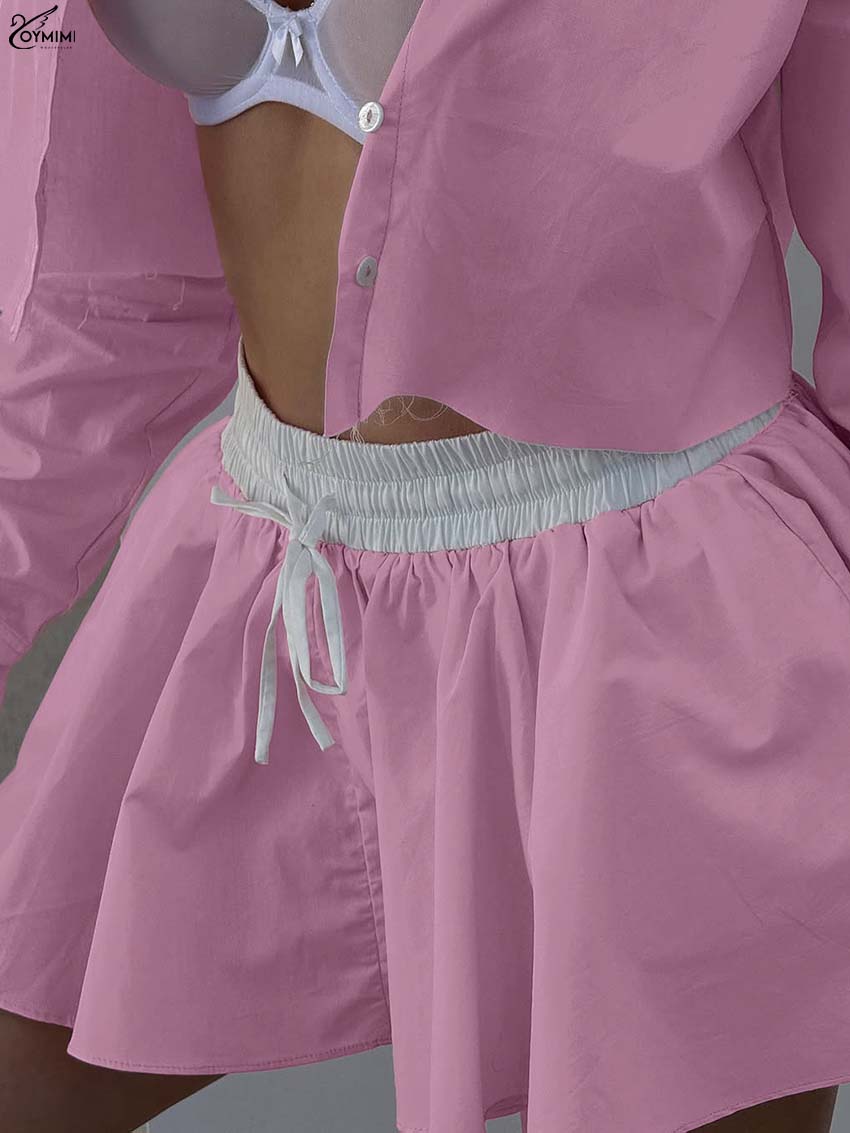 Oymimi Fashion Pink Cotton 2 P - Pencil Skirt Midi review and price