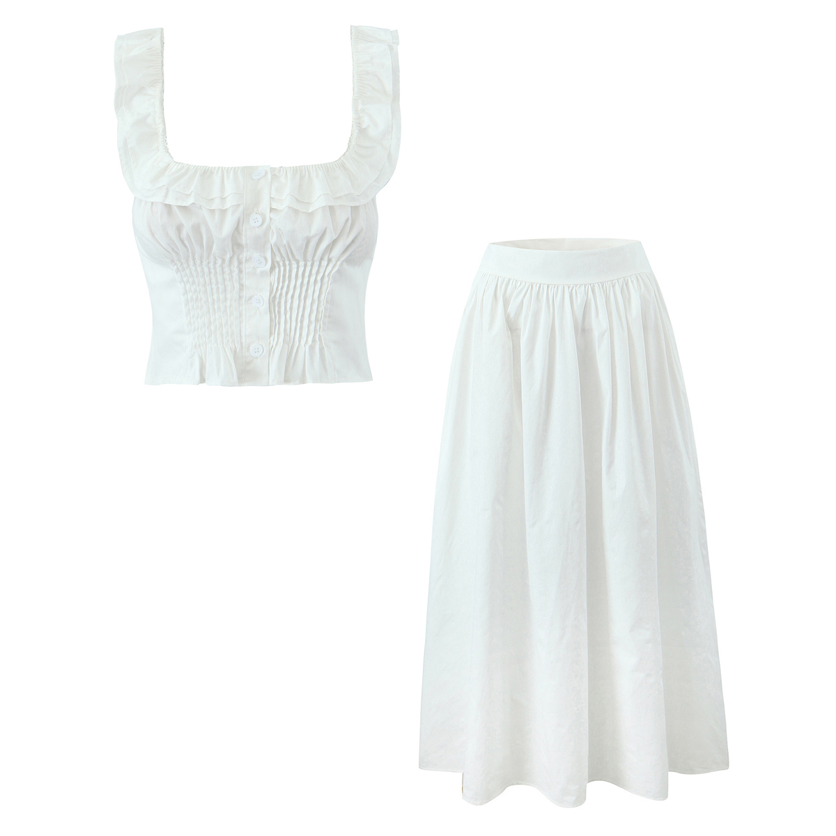 Women Wood Ears Ruffles Square - Pencil Skirt Midi review and price