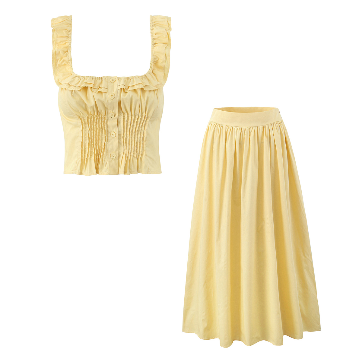 Women Wood Ears Ruffles Square - Pencil Skirt Midi review and price